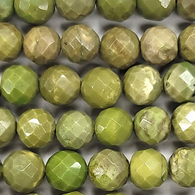 CHINESE TURQUOISE (GREEN) 11-12MM FACETED ROUND